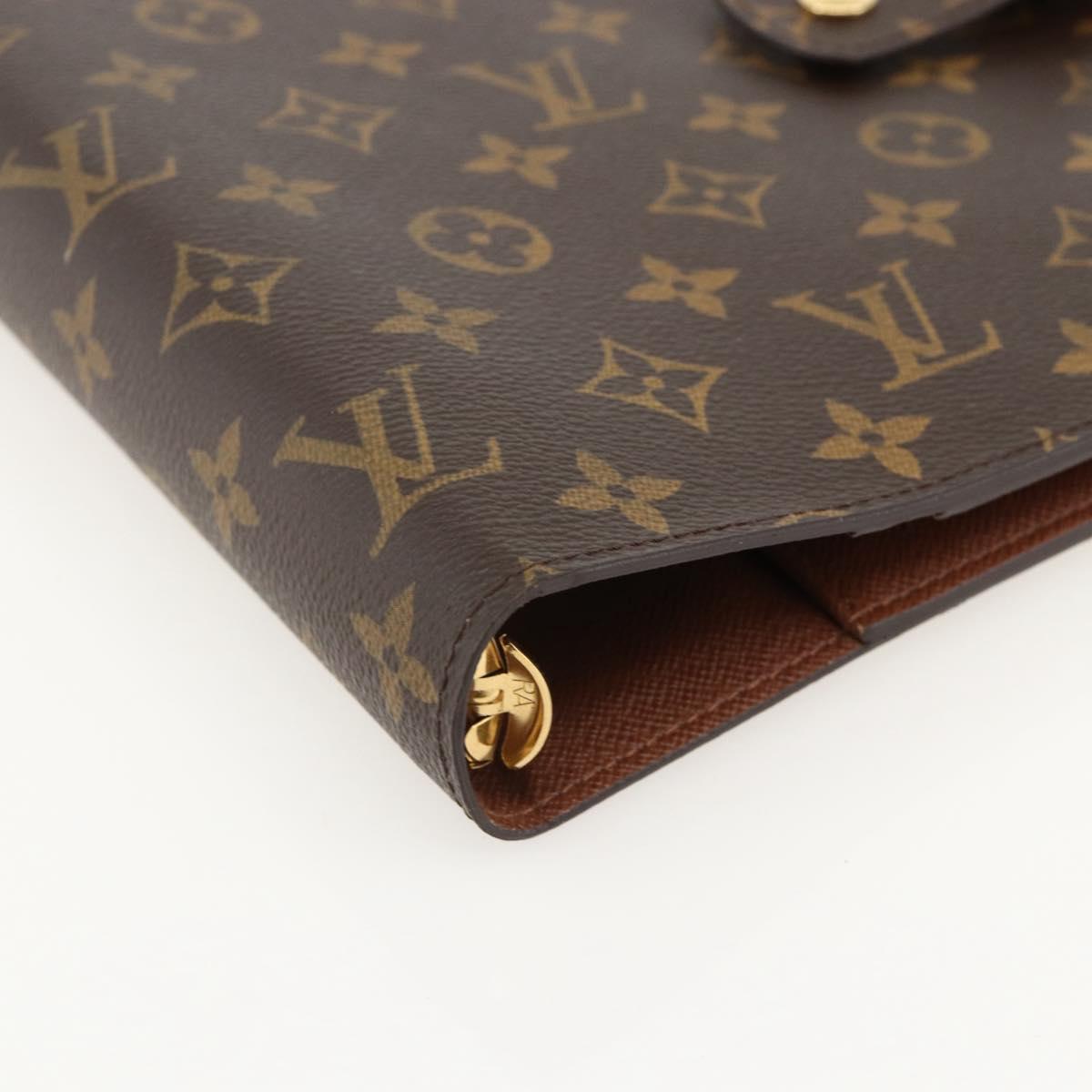 LOUIS VUITTON Monogram Agenda GM Day Planner Cover R20006 LV Auth 148056