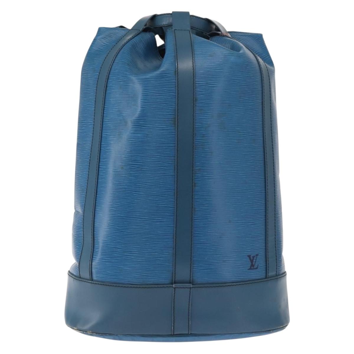 LOUIS VUITTON Epi Randonnee GM Shoulder Bag Blue M43085 LV Auth 148058