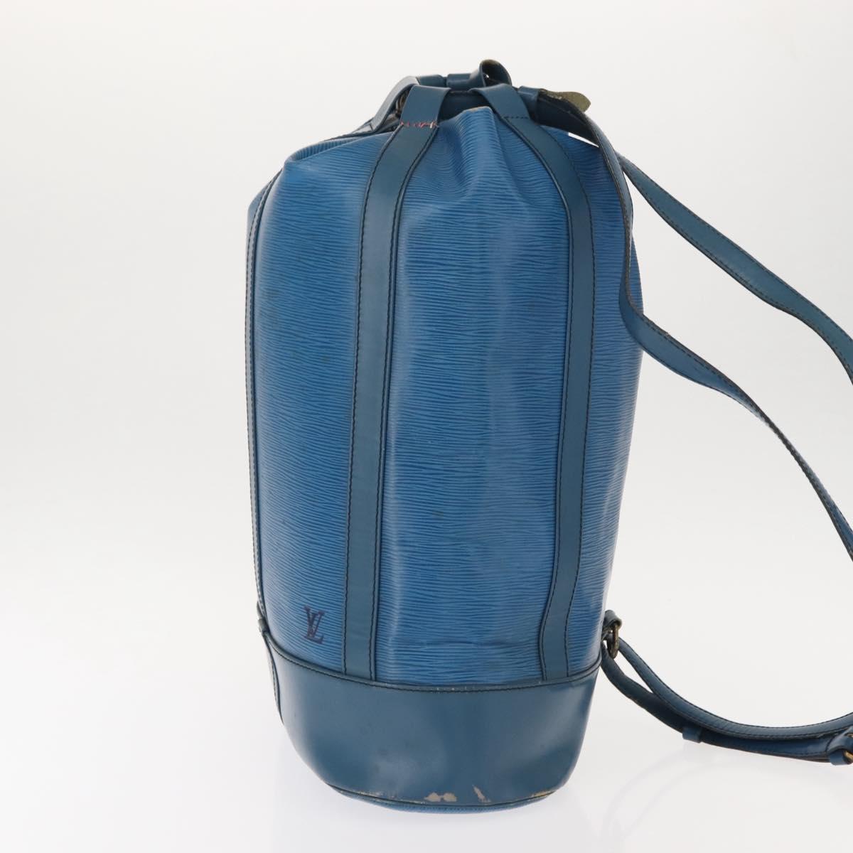 LOUIS VUITTON Epi Randonnee GM Shoulder Bag Blue M43085 LV Auth 148058