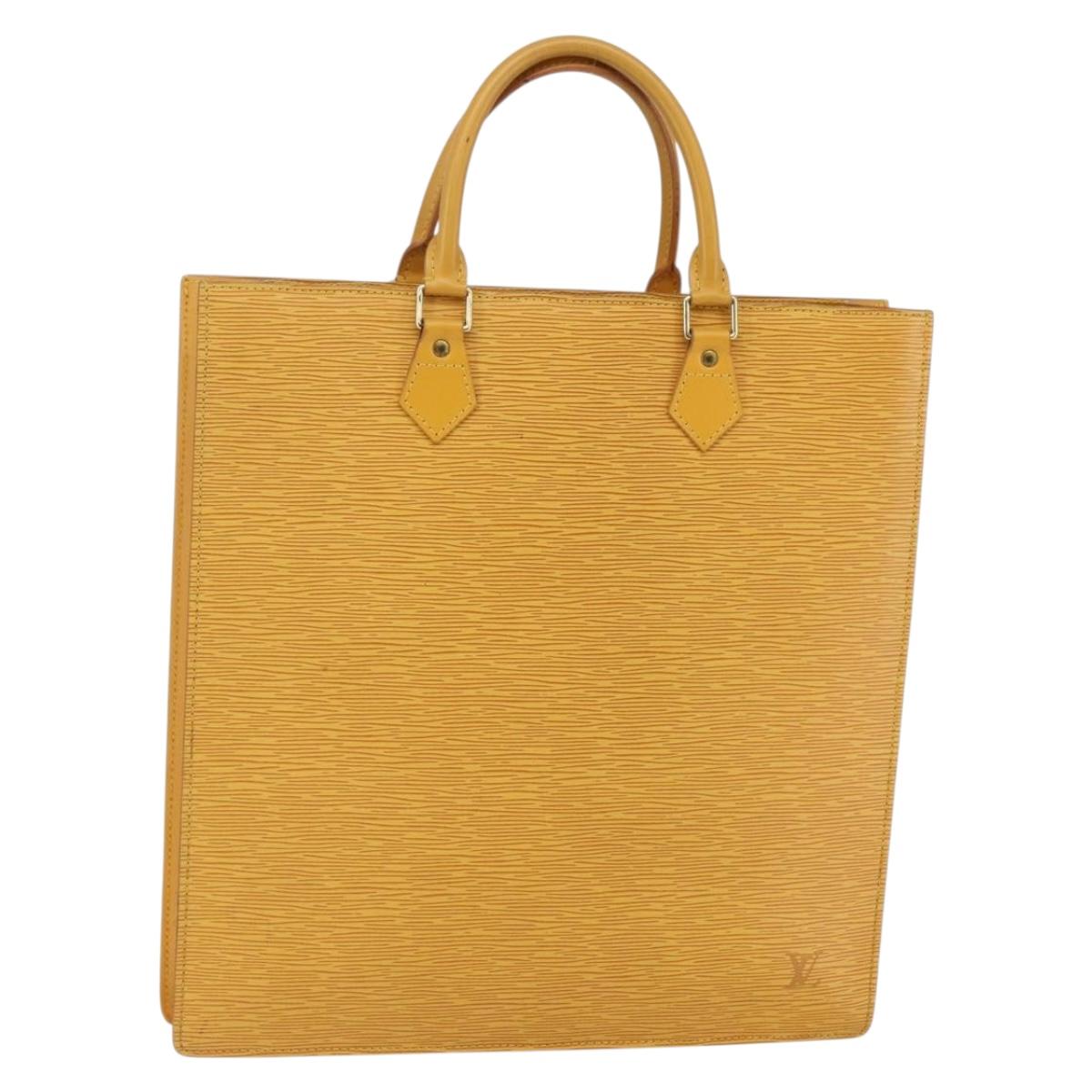 LOUIS VUITTON Epi Sac Plat Hand Bag Yellow M52079 LV Auth 148061