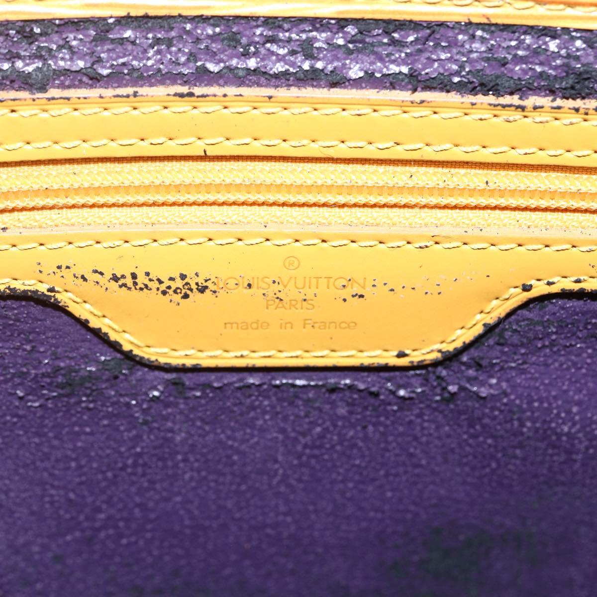 LOUIS VUITTON Epi Sac Plat Hand Bag Yellow M52079 LV Auth 148061