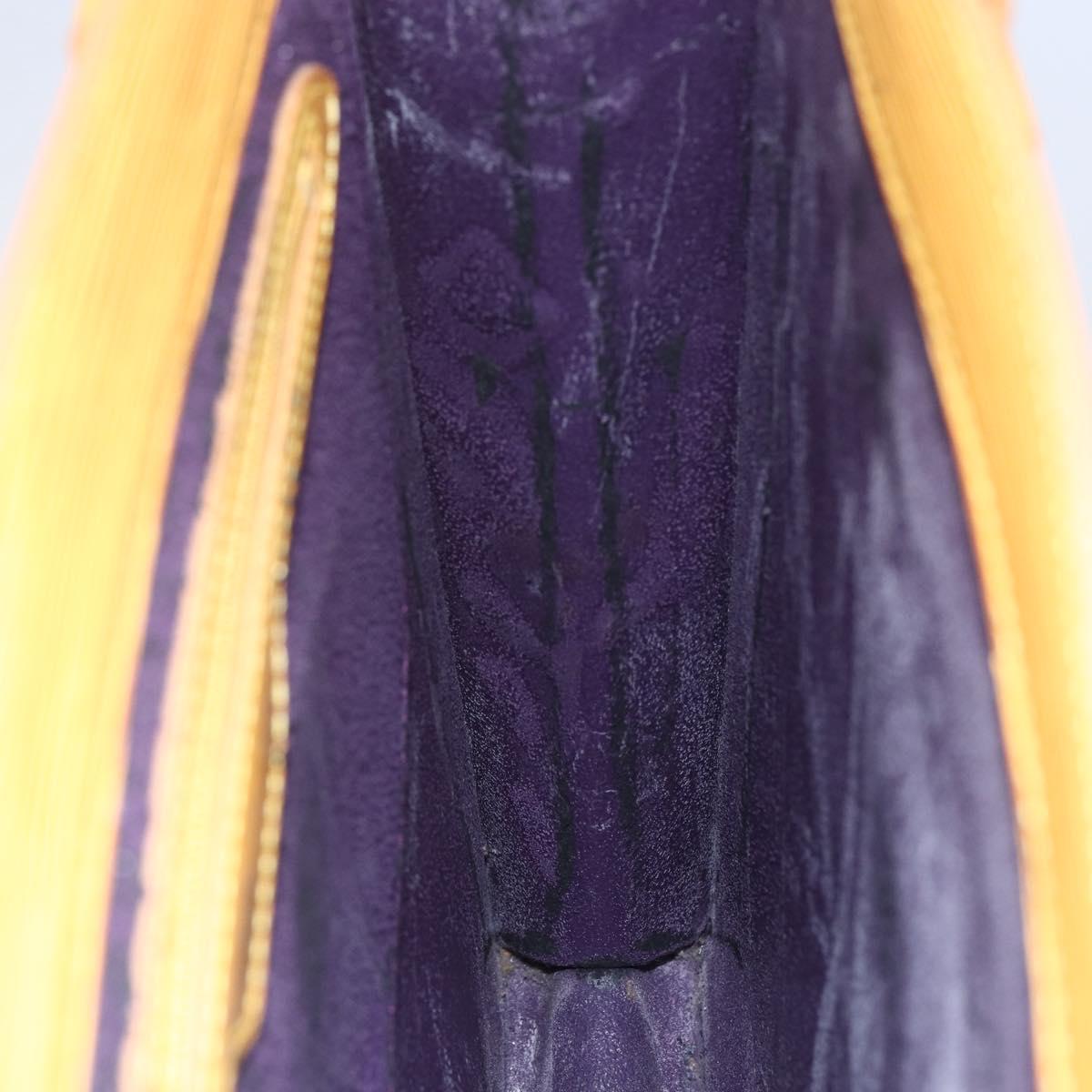 LOUIS VUITTON Epi Sac Plat Hand Bag Yellow M52079 LV Auth 148061