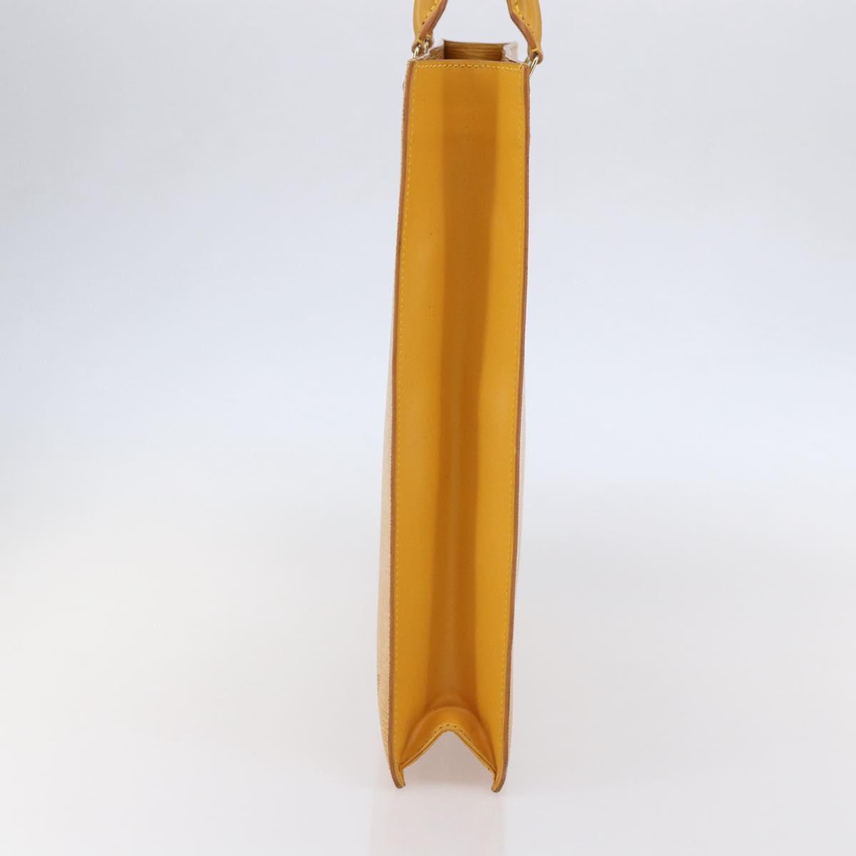 LOUIS VUITTON Epi Sac Plat Hand Bag Yellow M52079 LV Auth 148061