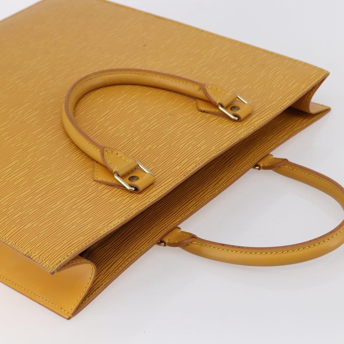 LOUIS VUITTON Epi Sac Plat Hand Bag Yellow M52079 LV Auth 148061