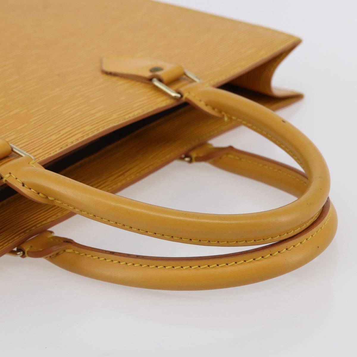 LOUIS VUITTON Epi Sac Plat Hand Bag Yellow M52079 LV Auth 148061