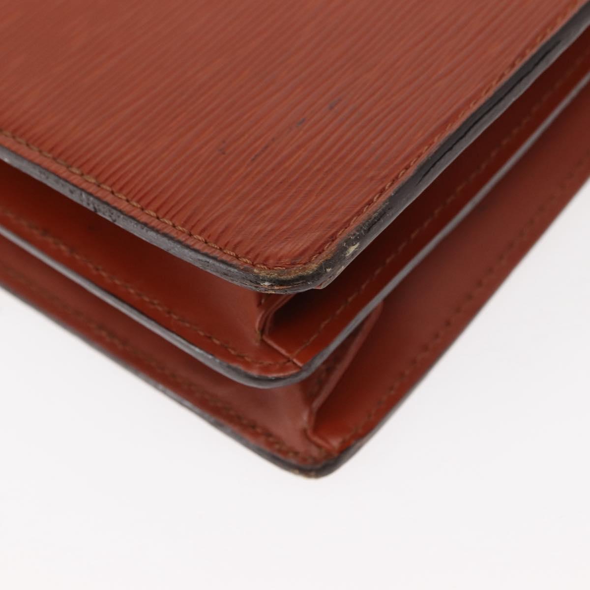 LOUIS VUITTON Epi Serviette Ambassador Business Bag Brown M54413 LV Auth 148062