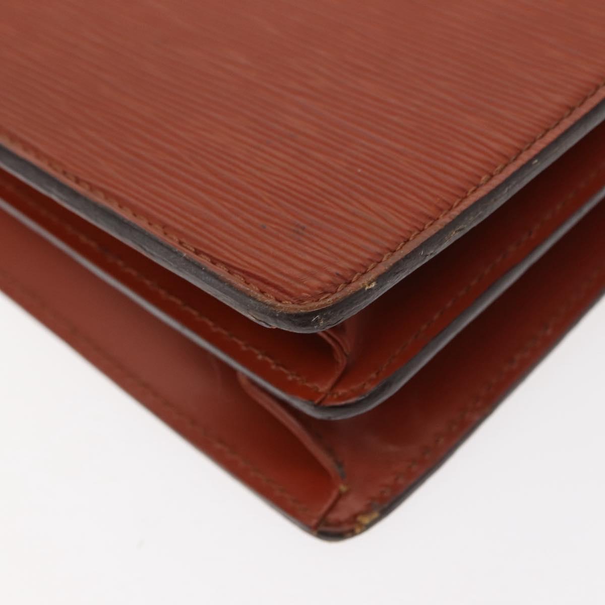 LOUIS VUITTON Epi Serviette Ambassador Business Bag Brown M54413 LV Auth 148062