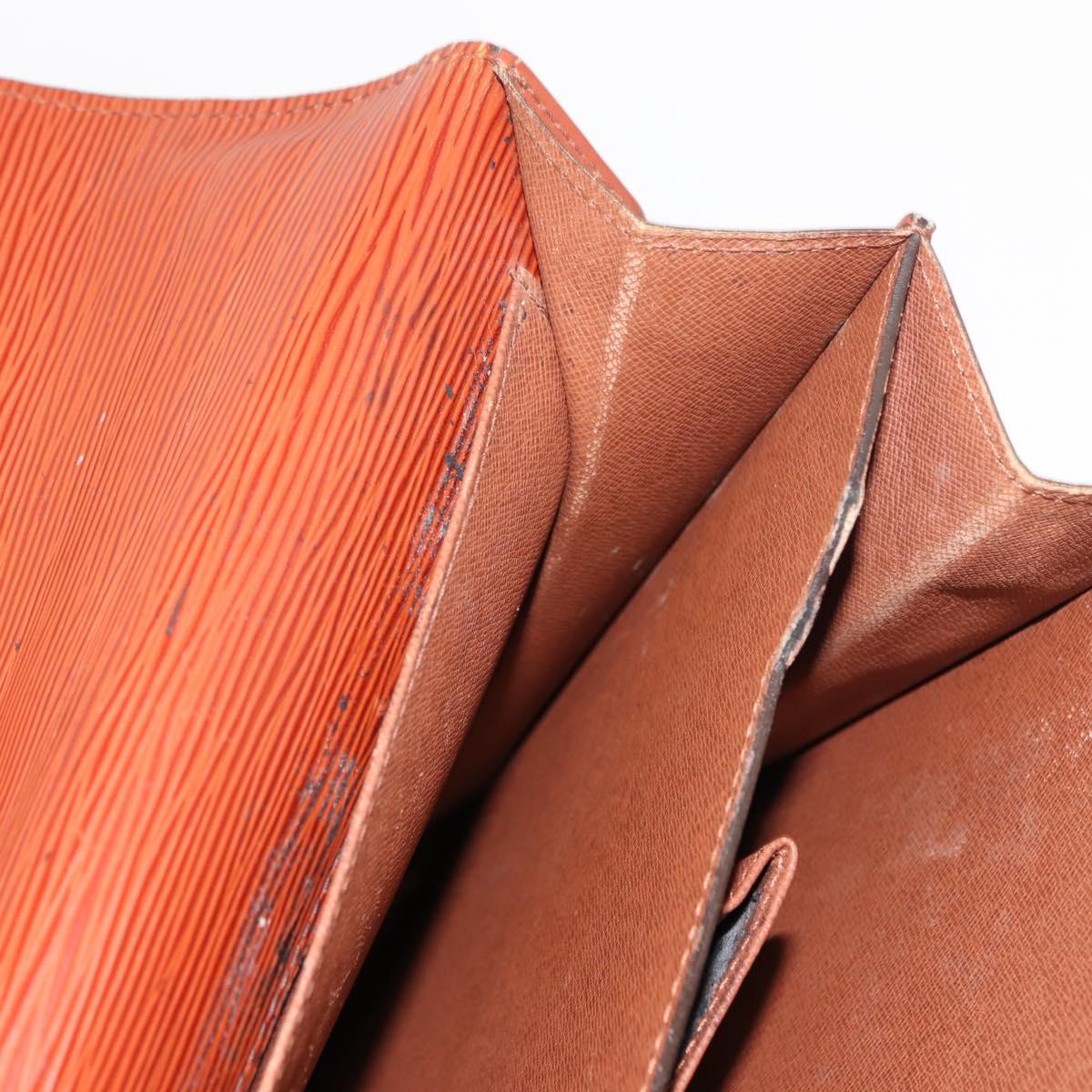 LOUIS VUITTON Epi Serviette Ambassador Business Bag Brown M54413 LV Auth 148062