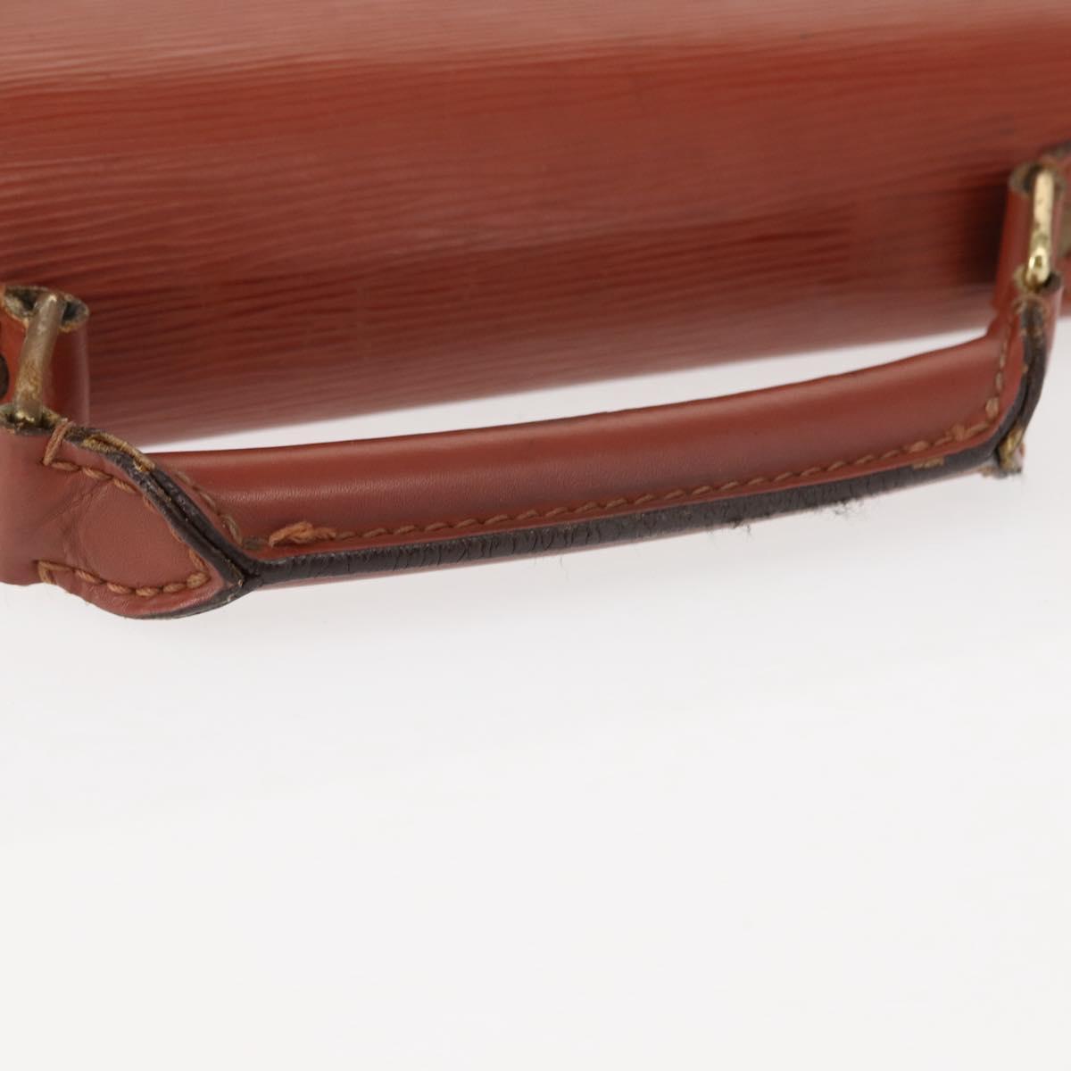 LOUIS VUITTON Epi Serviette Ambassador Business Bag Brown M54413 LV Auth 148062