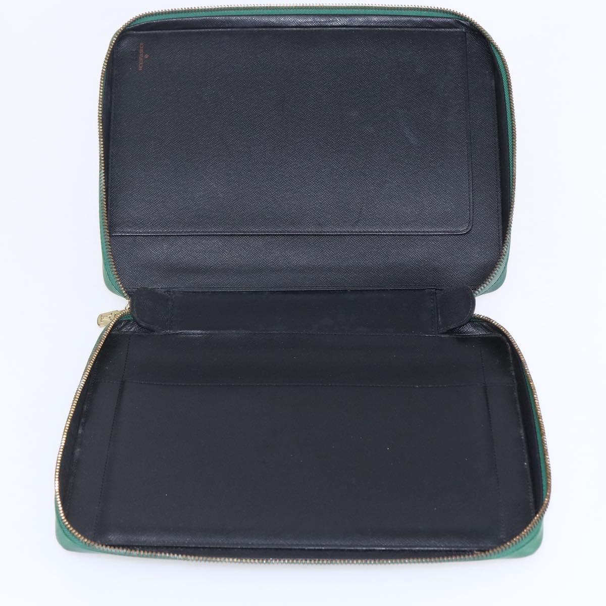 LOUIS VUITTON Epi Agenda Voyage Day Planner Cover Green LV Auth 148066