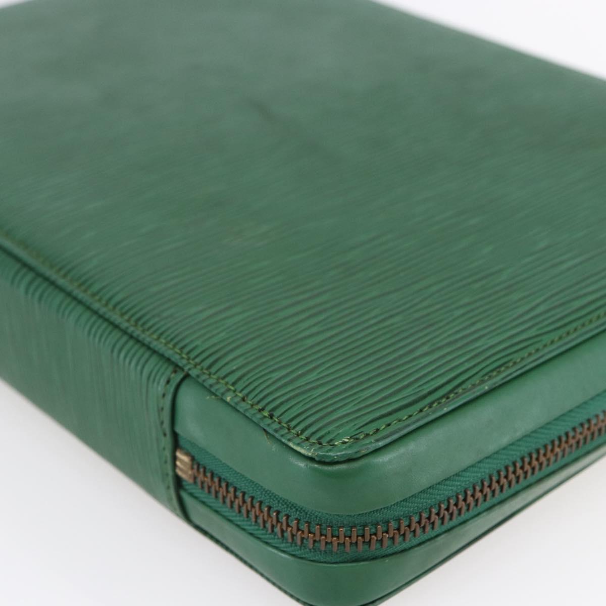 LOUIS VUITTON Epi Agenda Voyage Day Planner Cover Green LV Auth 148066