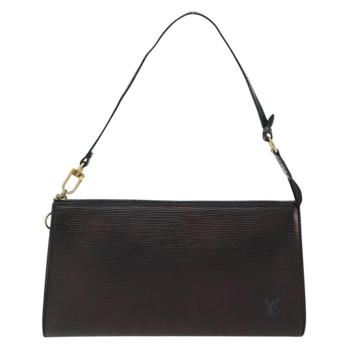 LOUIS VUITTON Epi Pochette Accessoires Accessory Pouch Black M52982 Auth 148067