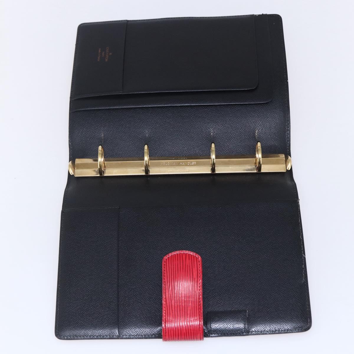 LOUIS VUITTON Epi Agenda GM Day Planner Cover Red R20217 LV Auth 148069