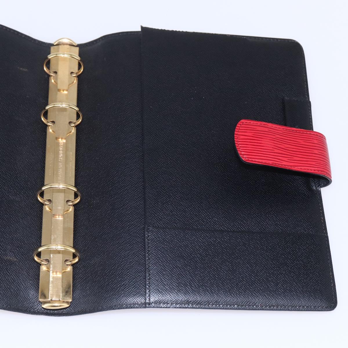 LOUIS VUITTON Epi Agenda GM Day Planner Cover Red R20217 LV Auth 148069