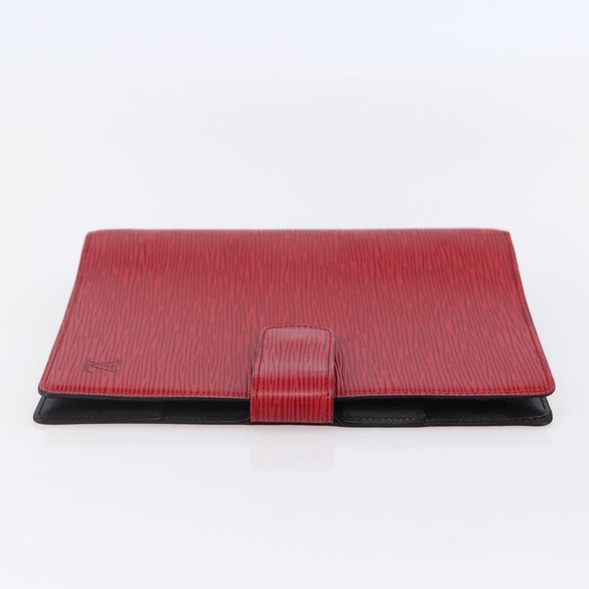 LOUIS VUITTON Epi Agenda GM Day Planner Cover Red R20217 LV Auth 148069