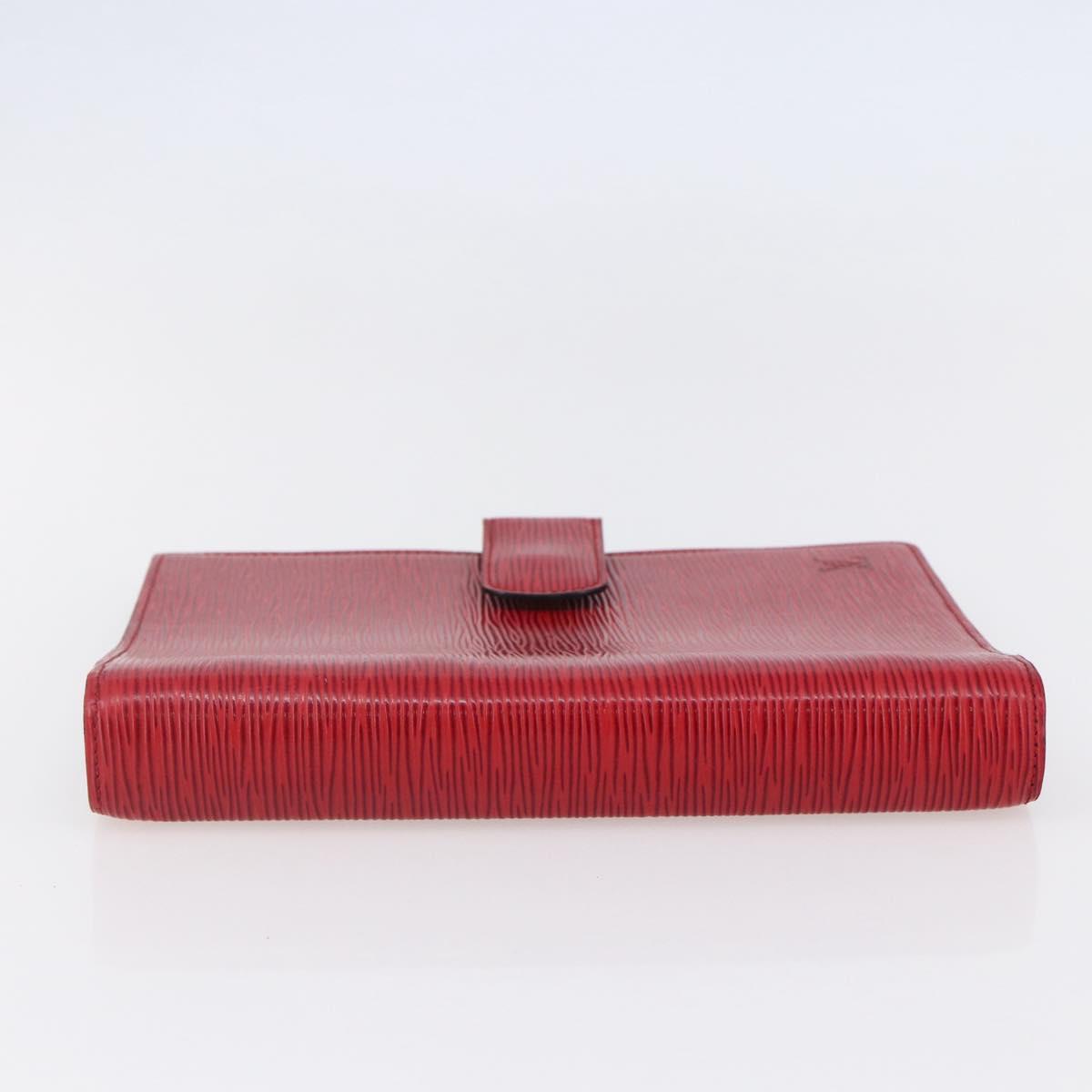 LOUIS VUITTON Epi Agenda GM Day Planner Cover Red R20217 LV Auth 148069
