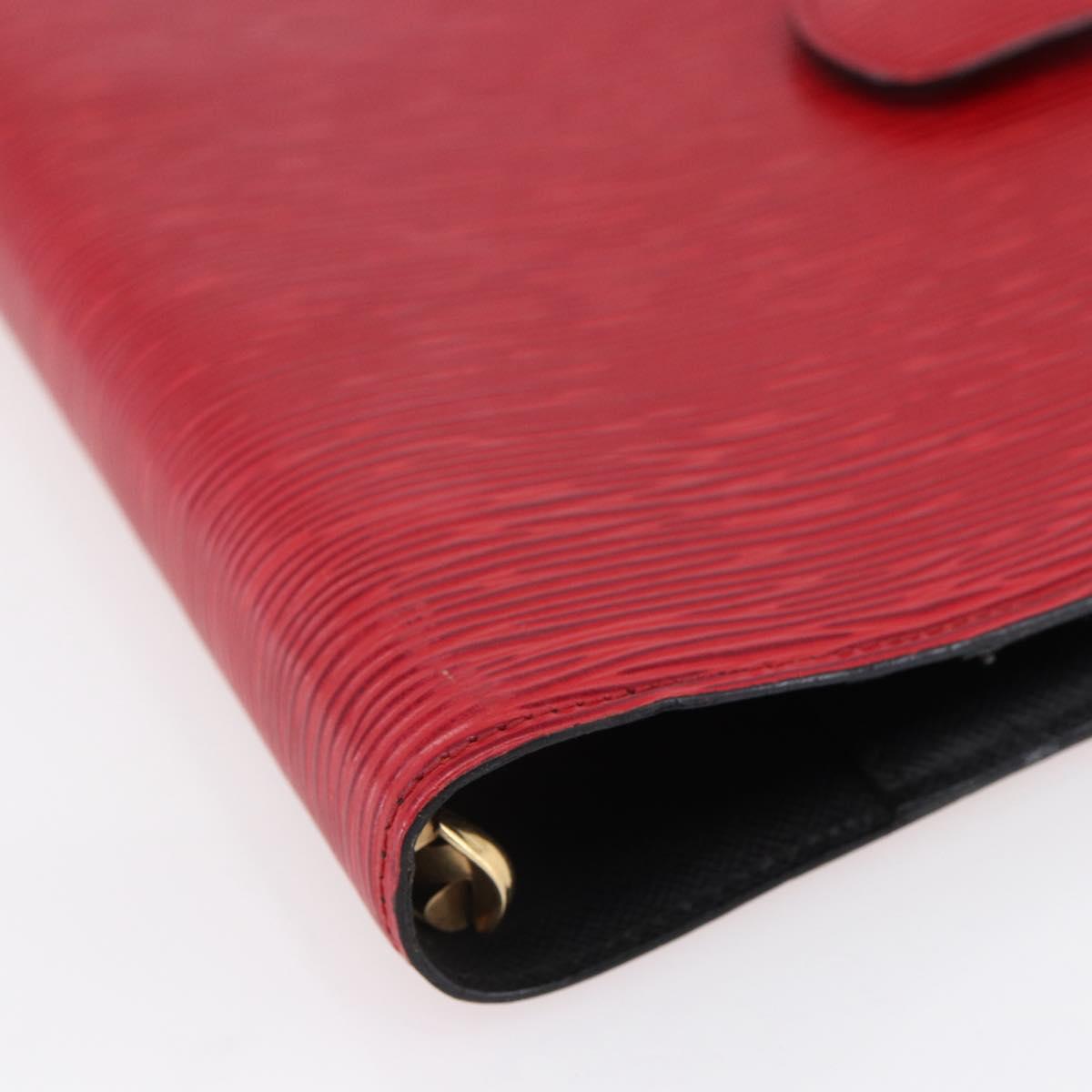 LOUIS VUITTON Epi Agenda GM Day Planner Cover Red R20217 LV Auth 148069