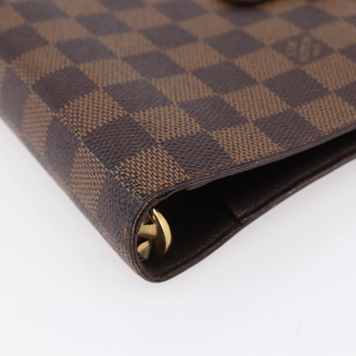 LOUIS VUITTON Damier Ebene Agenda MM Day Planner Cover R20240 LV Auth 148072