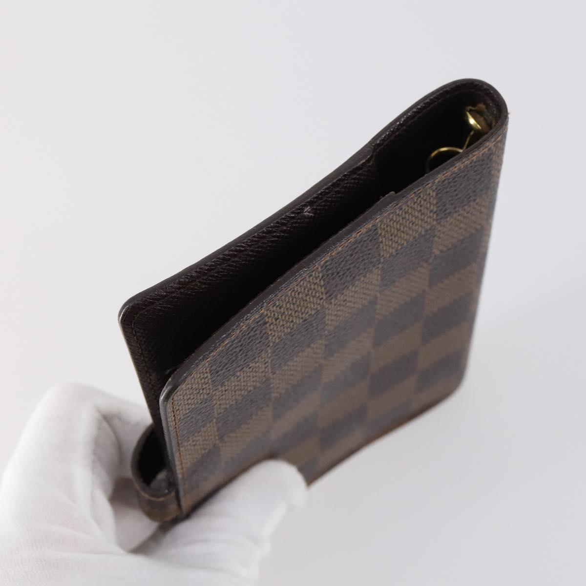 LOUIS VUITTON Damier Ebene Agenda PM Day Planner Cover 2Set R20700 Auth 148073
