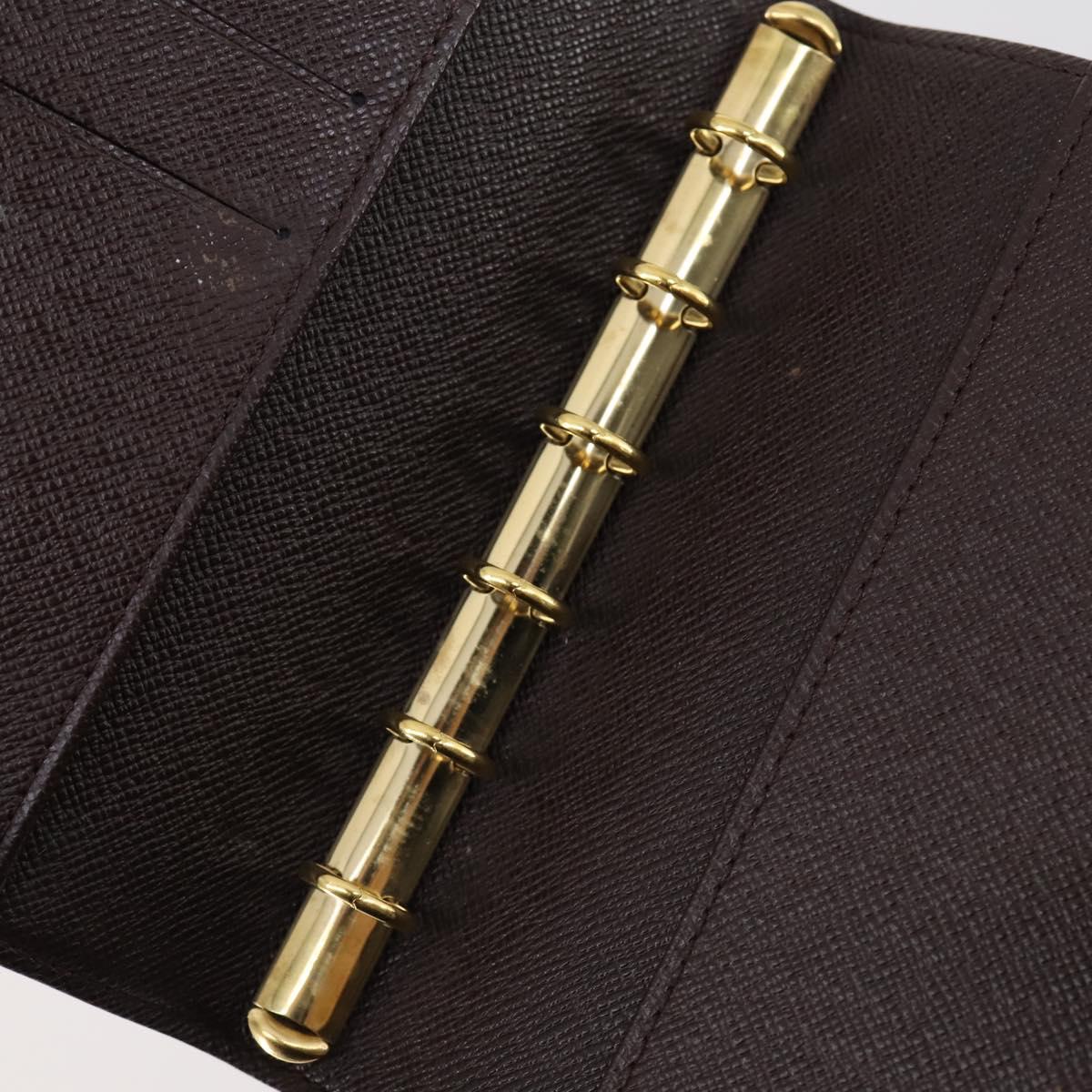 LOUIS VUITTON Damier Ebene Agenda PM Day Planner Cover 2Set R20700 Auth 148073