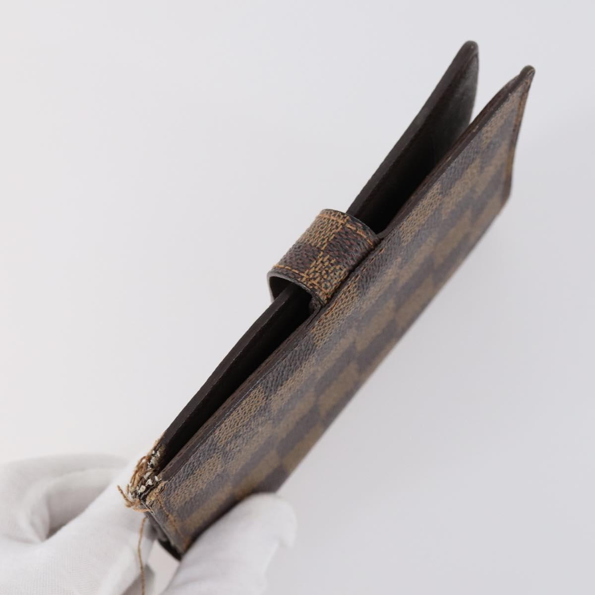 LOUIS VUITTON Damier Ebene Agenda PM Day Planner Cover 2Set R20700 Auth 148073