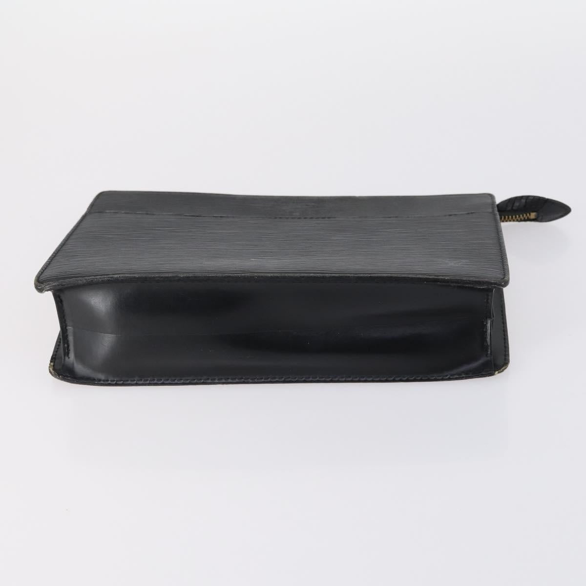 LOUIS VUITTON Epi Monogram Clutch Bag 4Set Black LV Auth 148075