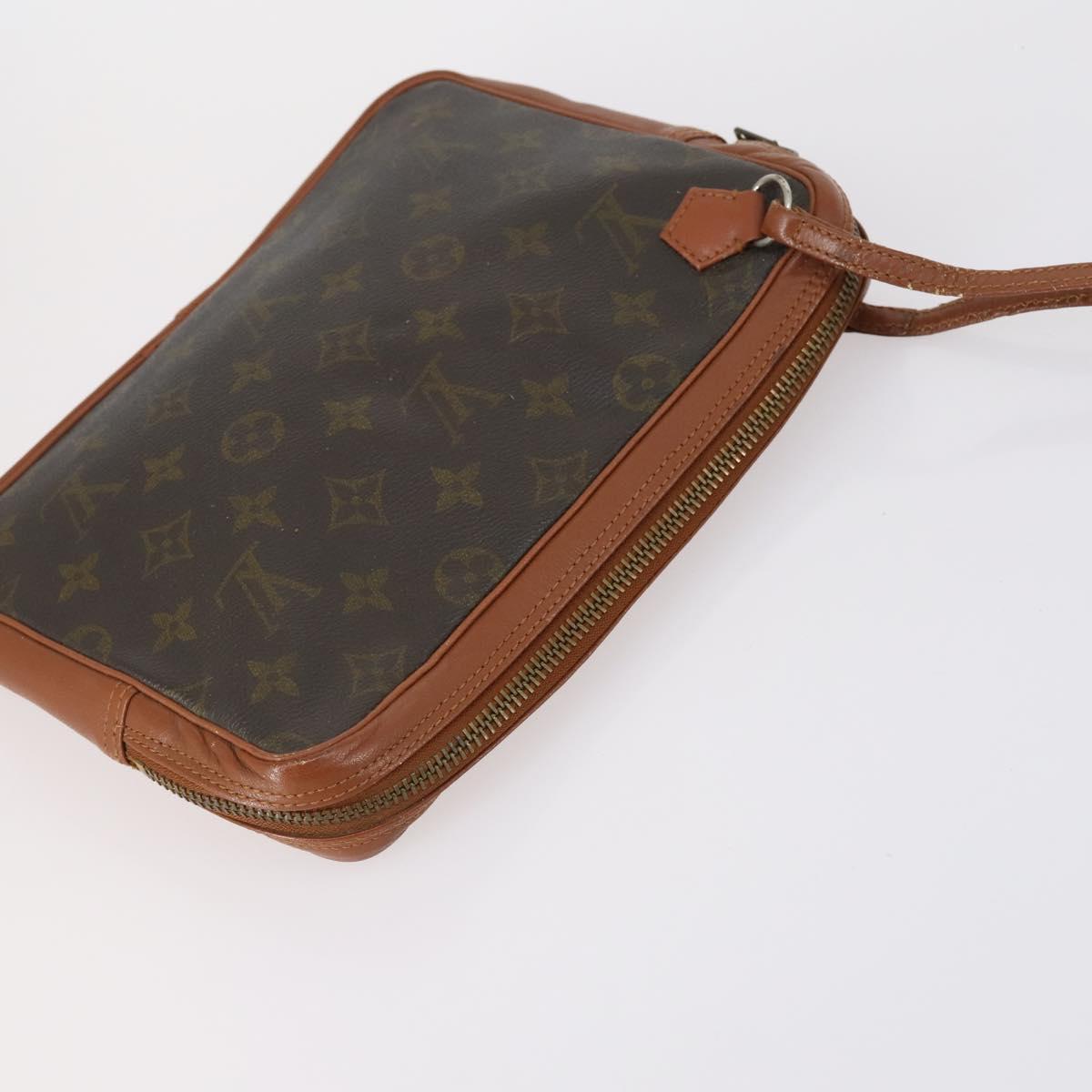LOUIS VUITTON Epi Monogram Clutch Bag 4Set Black LV Auth 148075