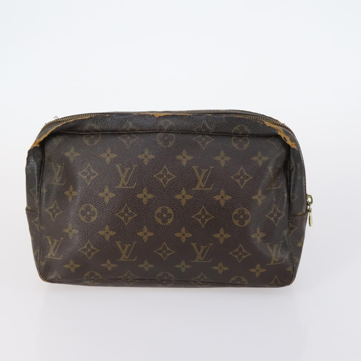 LOUIS VUITTON Epi Monogram Clutch Bag 4Set Black LV Auth 148075