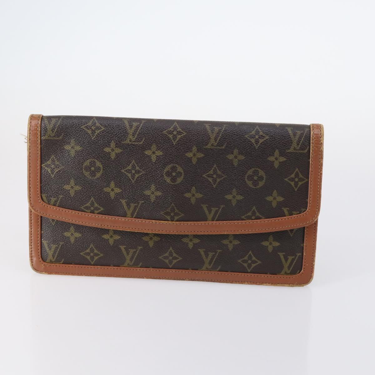 LOUIS VUITTON Epi Monogram Clutch Bag 4Set Black LV Auth 148075