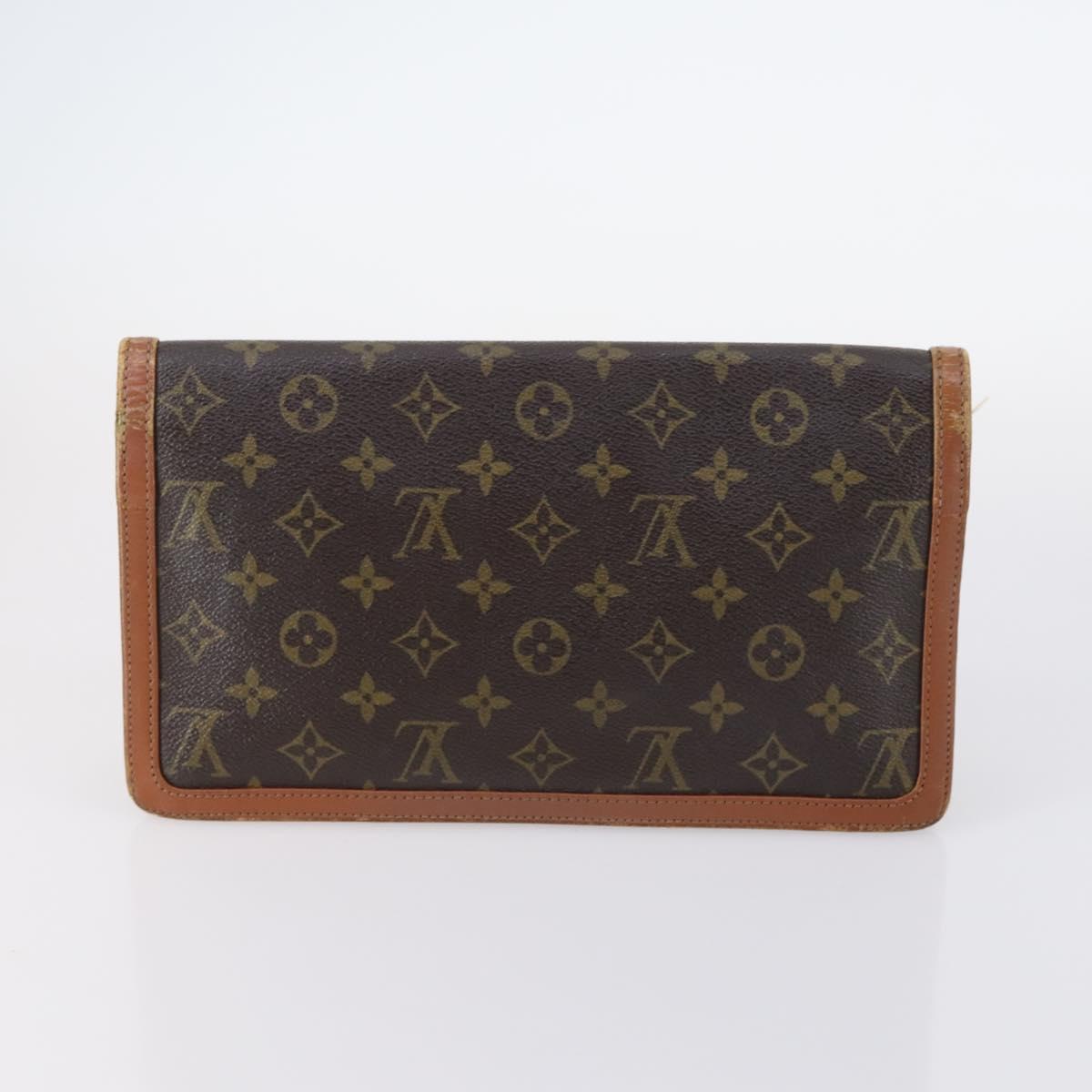 LOUIS VUITTON Epi Monogram Clutch Bag 4Set Black LV Auth 148075