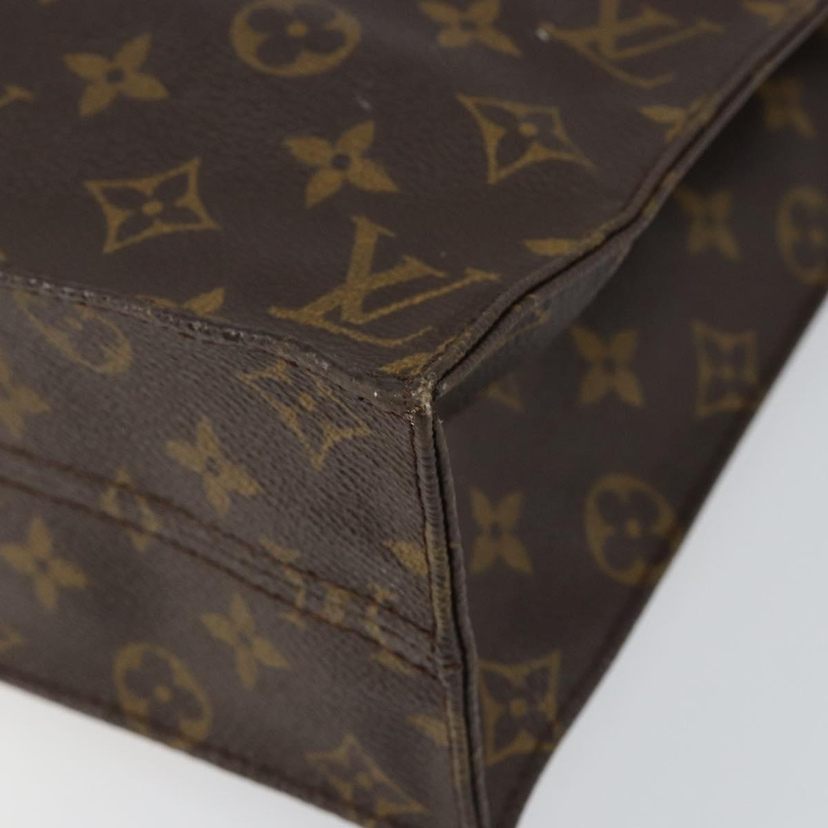 LOUIS VUITTON Monogram Sac Plat Hand Bag M51140 LV Auth 148111