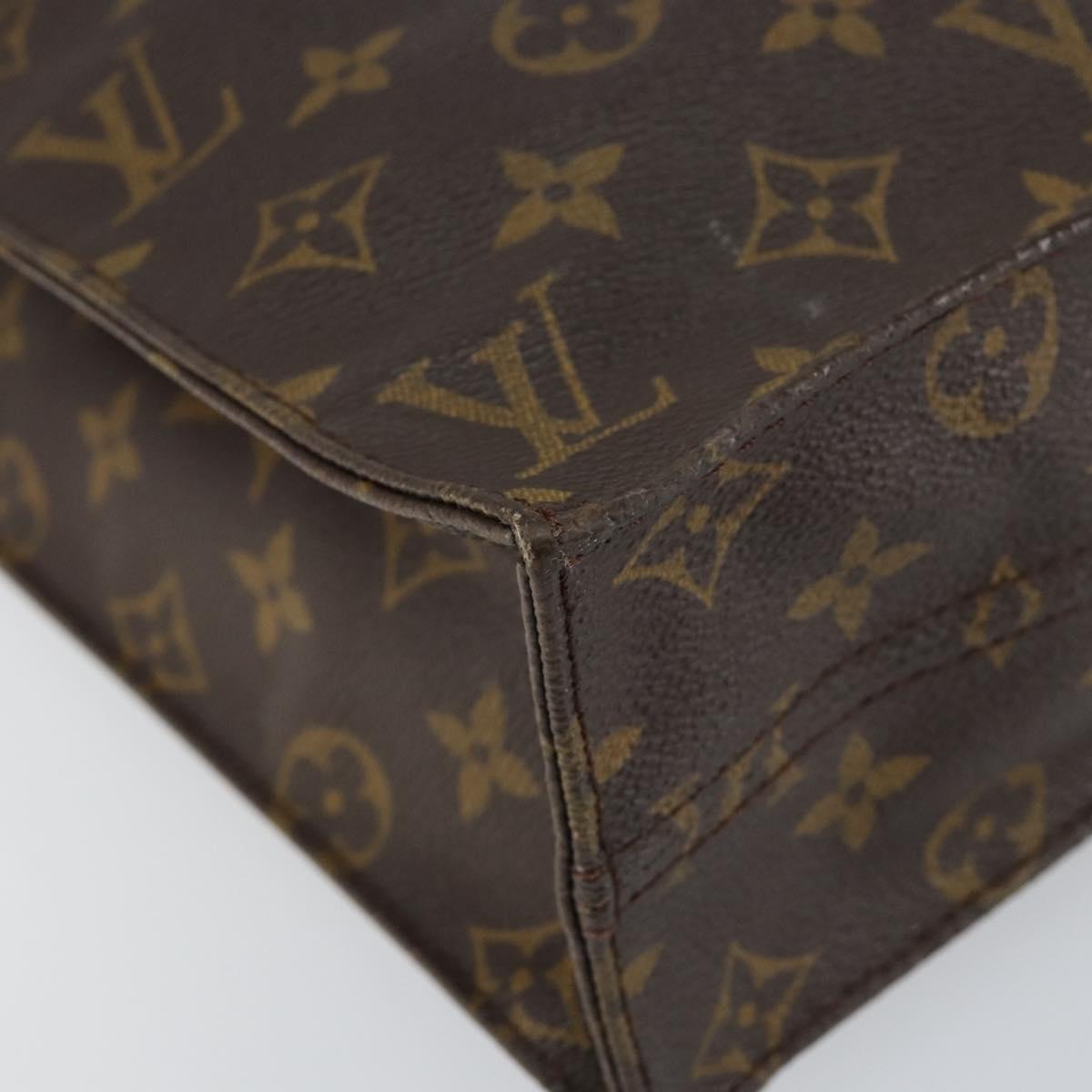 LOUIS VUITTON Monogram Sac Plat Hand Bag M51140 LV Auth 148111