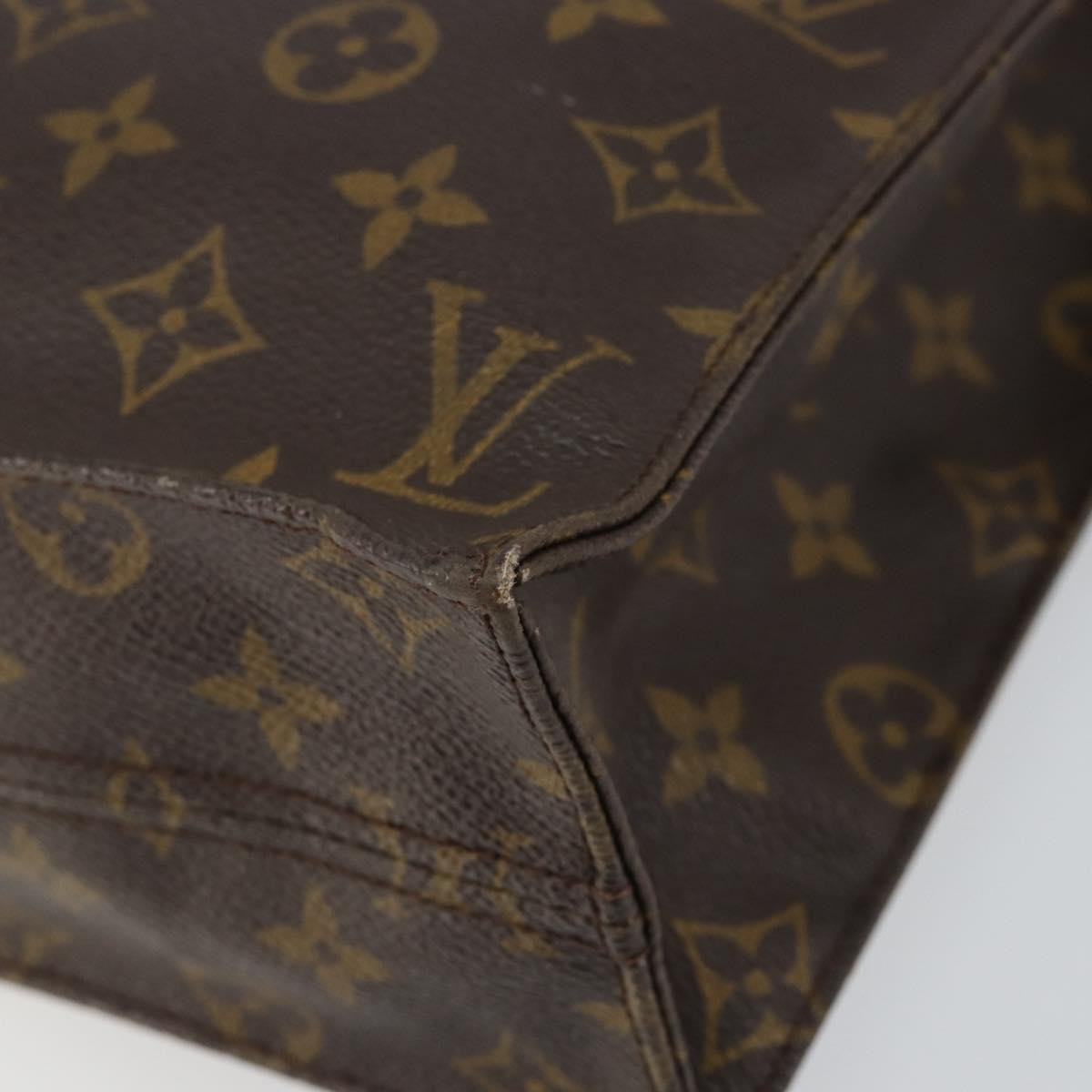 LOUIS VUITTON Monogram Sac Plat Hand Bag M51140 LV Auth 148111