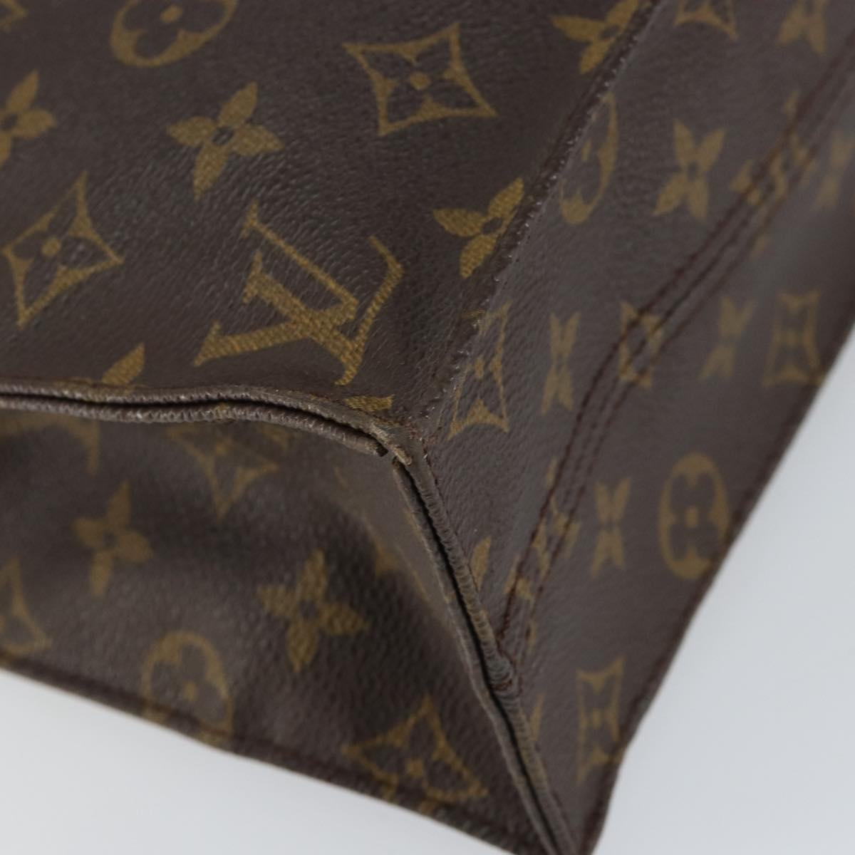LOUIS VUITTON Monogram Sac Plat Hand Bag M51140 LV Auth 148111