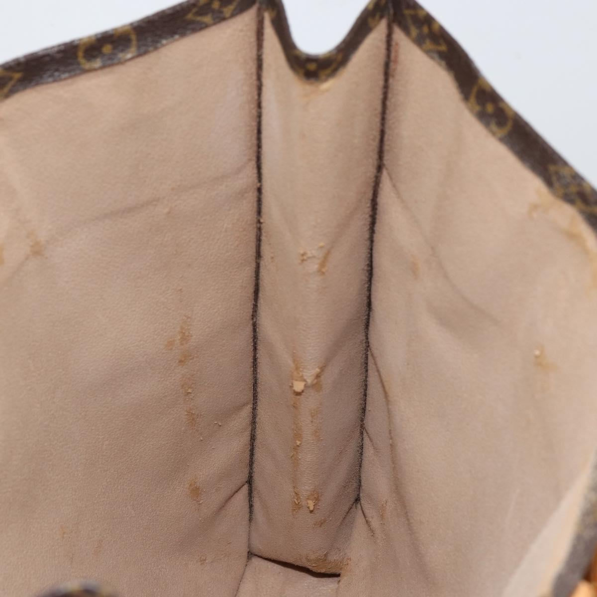 LOUIS VUITTON Monogram Sac Plat Hand Bag M51140 LV Auth 148111