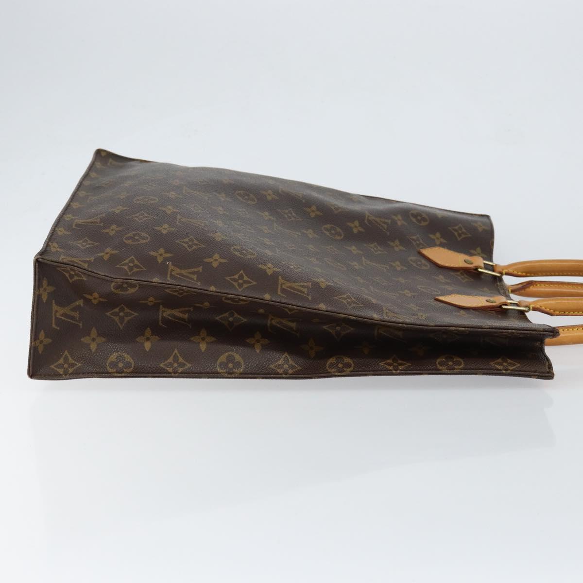LOUIS VUITTON Monogram Sac Plat Hand Bag M51140 LV Auth 148111