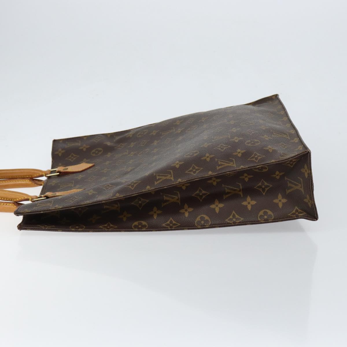 LOUIS VUITTON Monogram Sac Plat Hand Bag M51140 LV Auth 148111