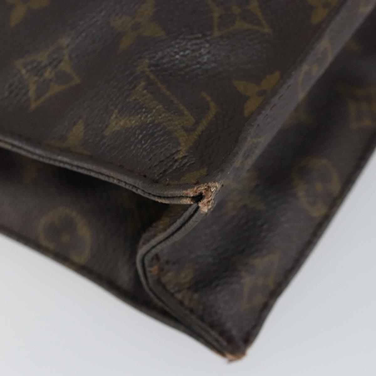 LOUIS VUITTON Monogram Sac Plat Hand Bag M51140 LV Auth 148112