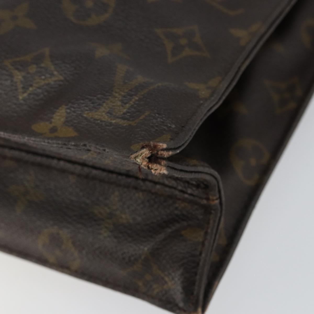 LOUIS VUITTON Monogram Sac Plat Hand Bag M51140 LV Auth 148112