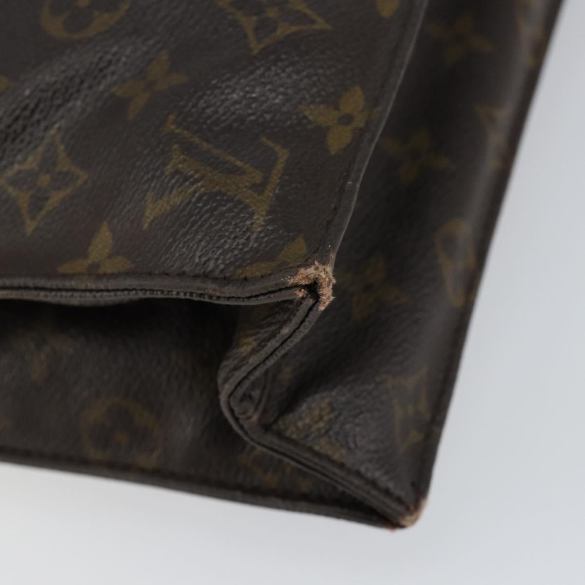 LOUIS VUITTON Monogram Sac Plat Hand Bag M51140 LV Auth 148112