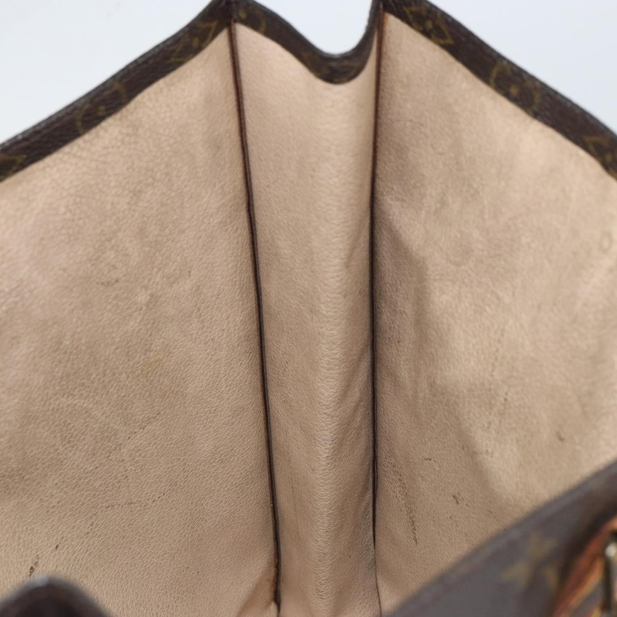 LOUIS VUITTON Monogram Sac Plat Hand Bag M51140 LV Auth 148112