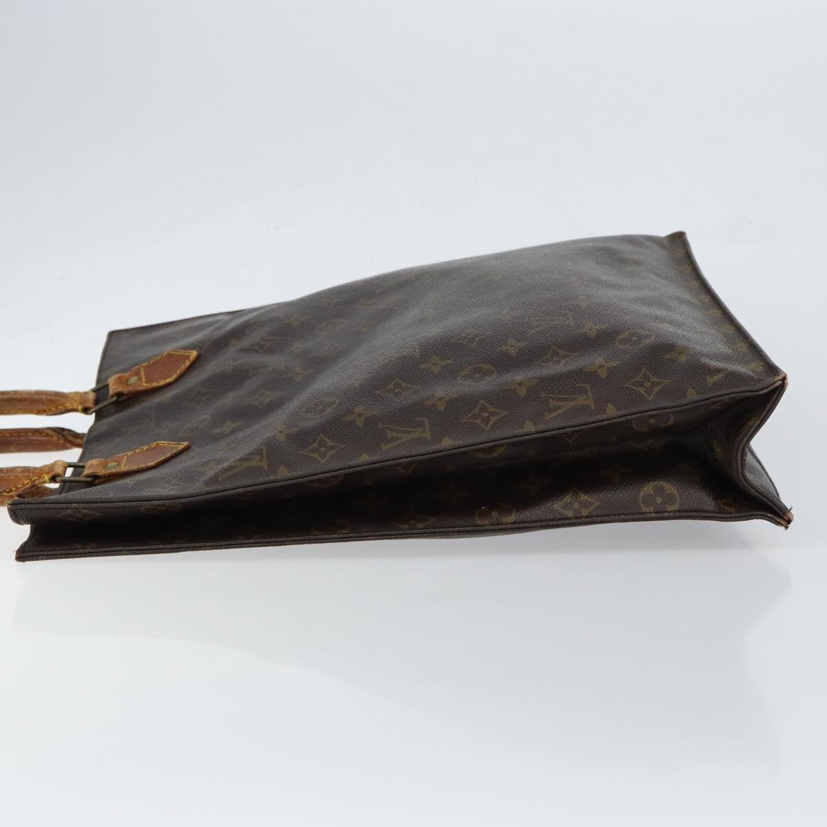 LOUIS VUITTON Monogram Sac Plat Hand Bag M51140 LV Auth 148112