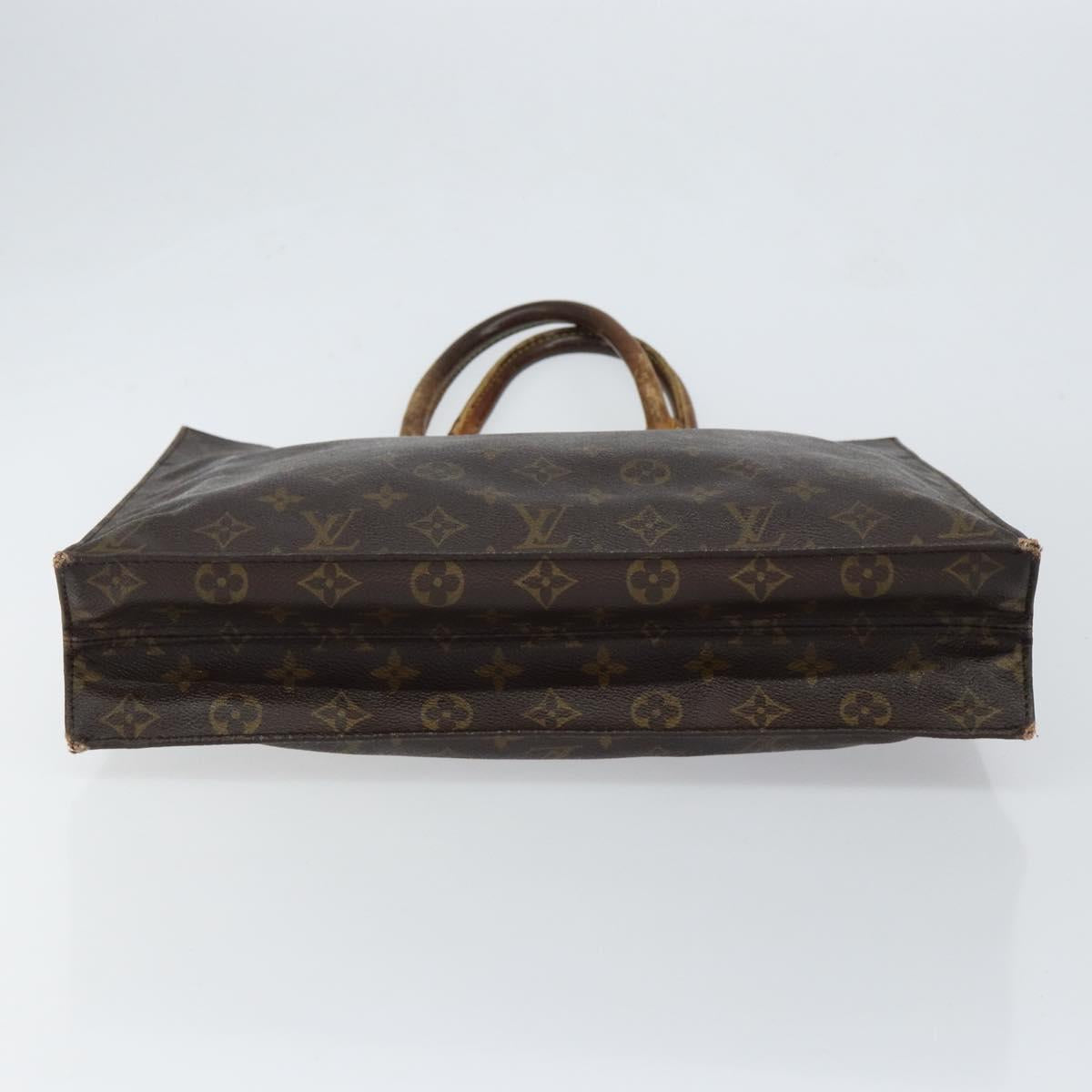 LOUIS VUITTON Monogram Sac Plat Hand Bag M51140 LV Auth 148112