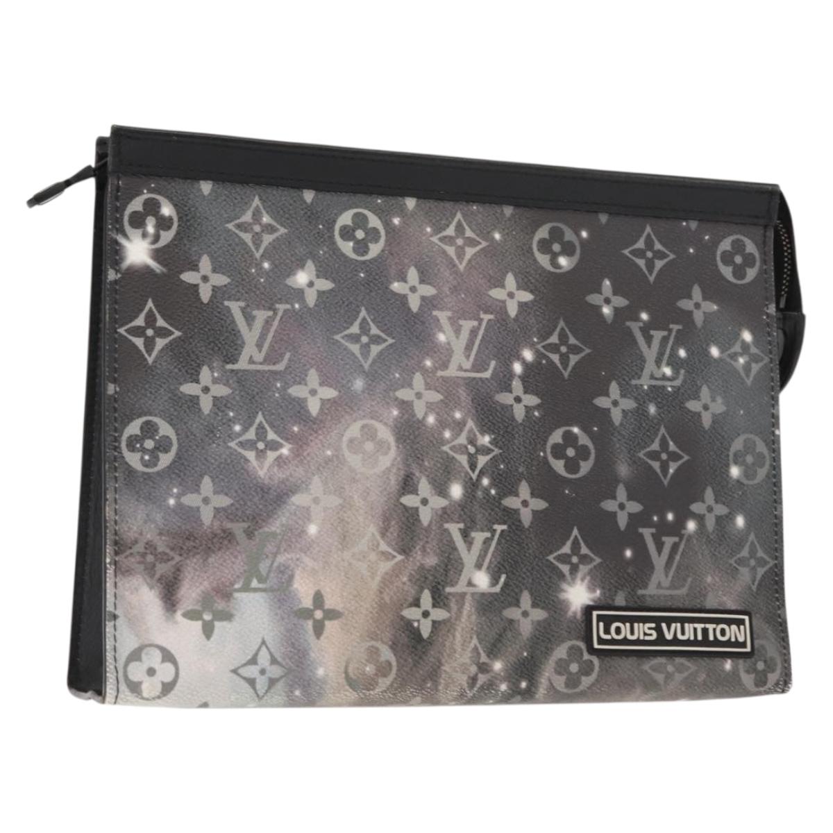 LOUIS VUITTON Monogram Galaxy Pochette Voyage MM Bag Gray M44448 LV Auth 148119