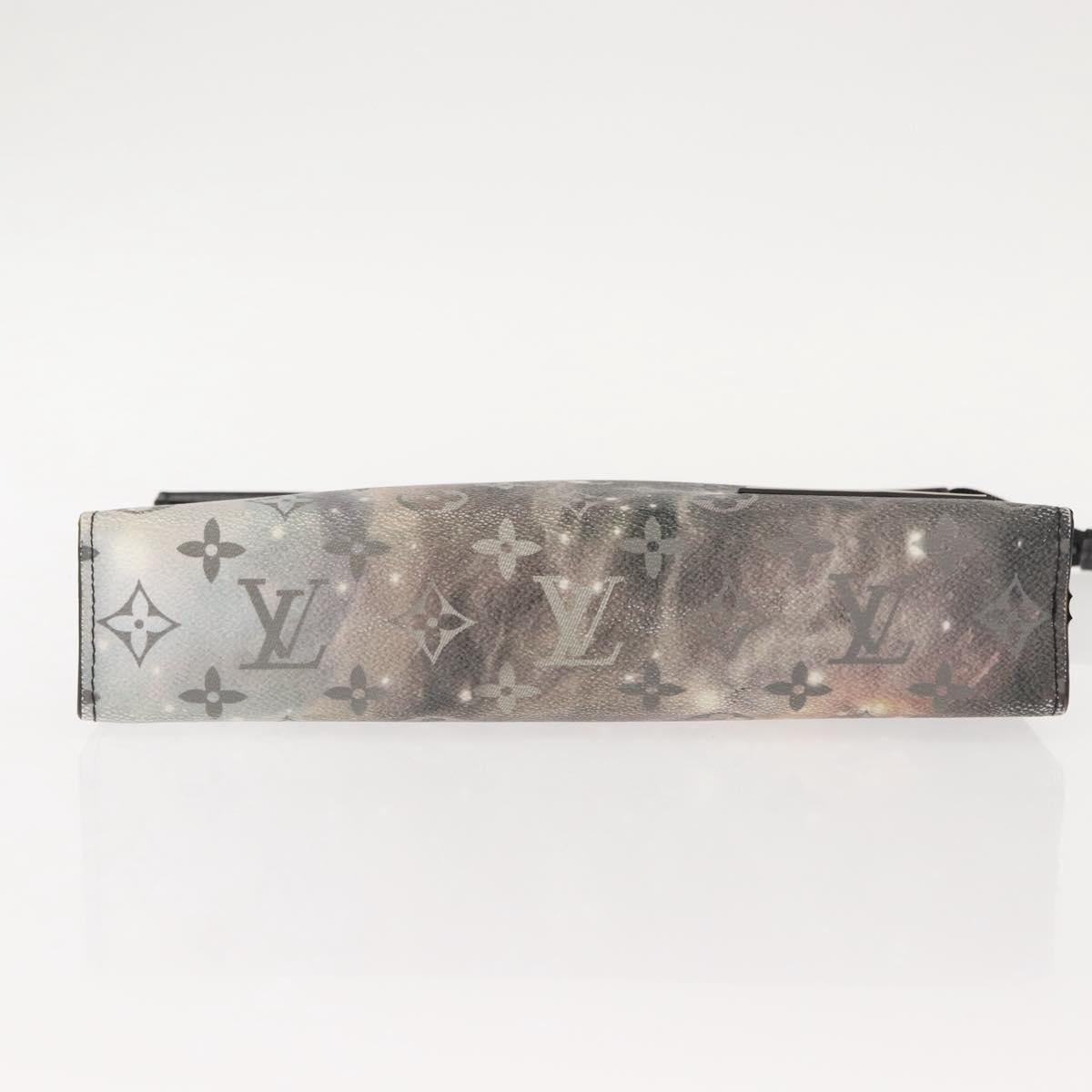 LOUIS VUITTON Monogram Galaxy Pochette Voyage MM Bag Gray M44448 LV Auth 148119