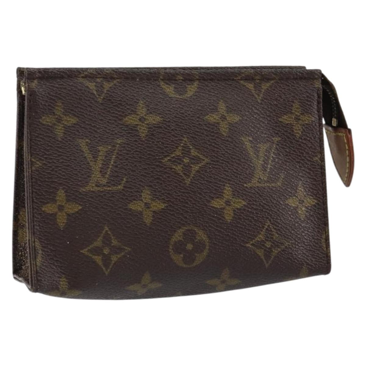 LOUIS VUITTON Monogram Poche Toilette 15 Pouch M47546 LV Auth 148123