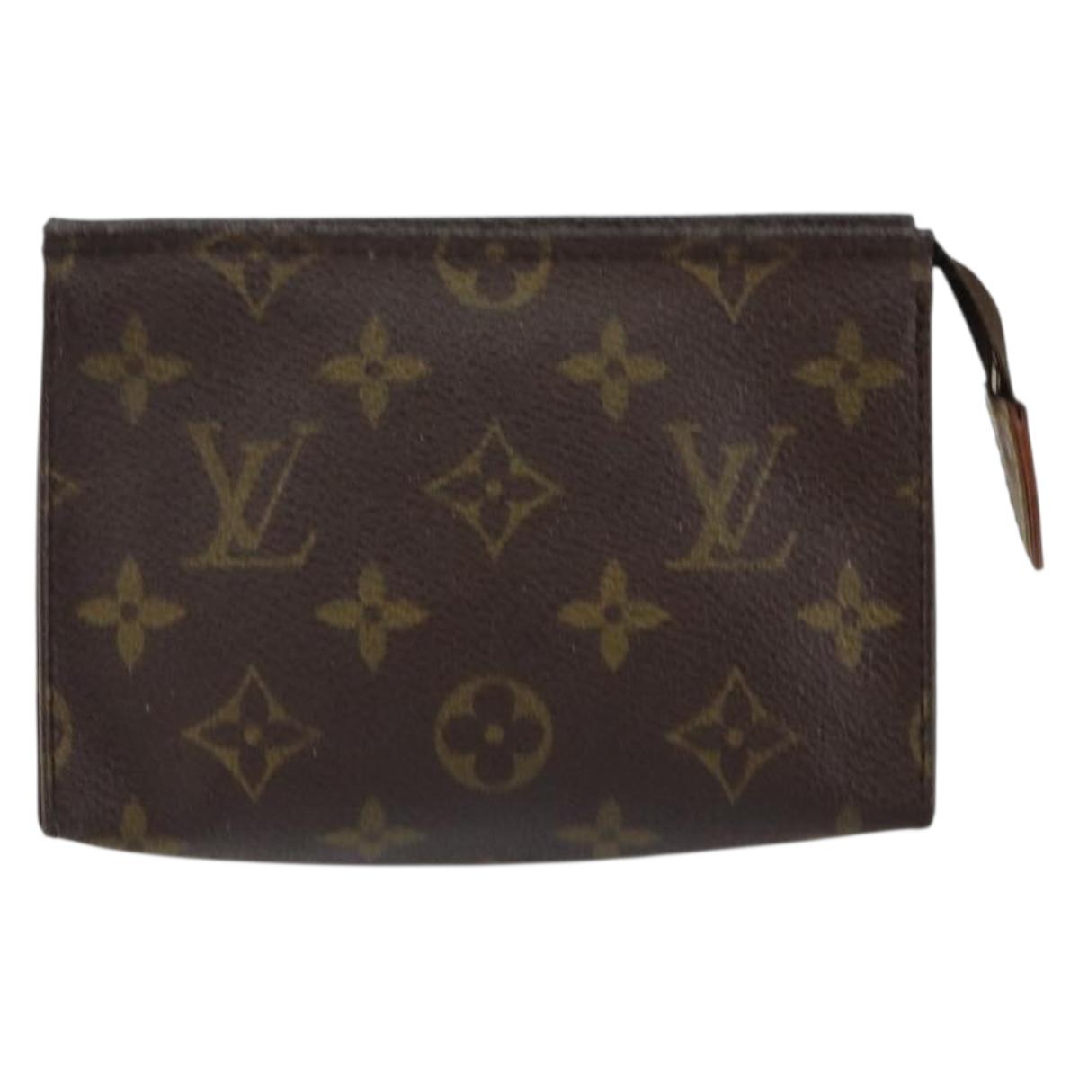 LOUIS VUITTON Monogram Poche Toilette 15 Pouch M47546 LV Auth 148123