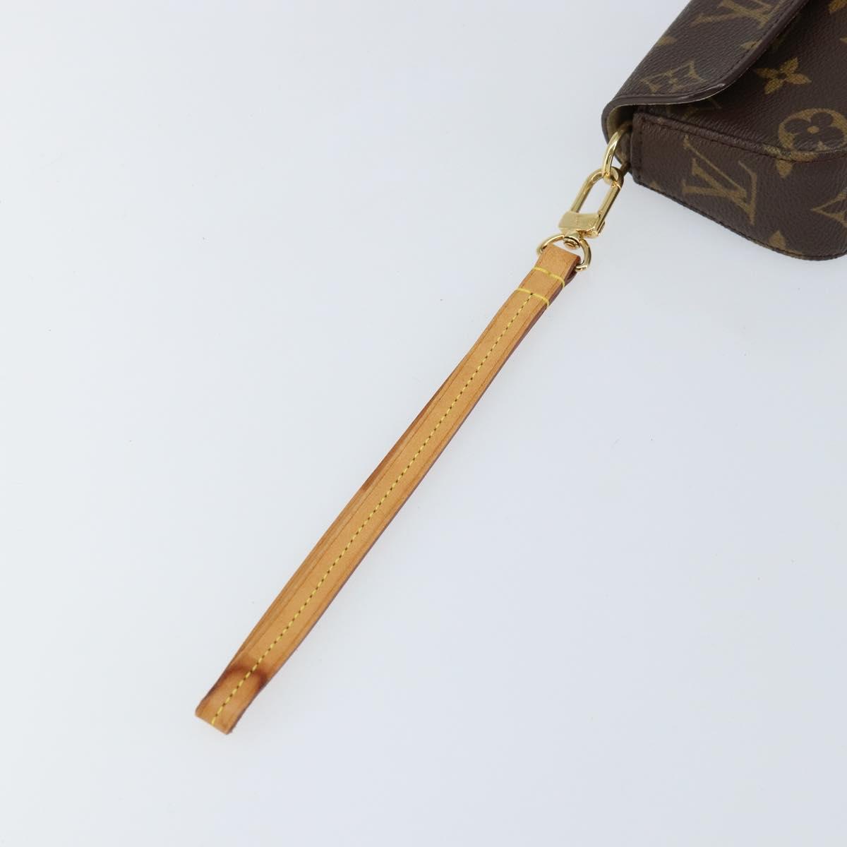 LOUIS VUITTON Monogram Pochette lagoon Glasses Case M60008 LV Auth 148124