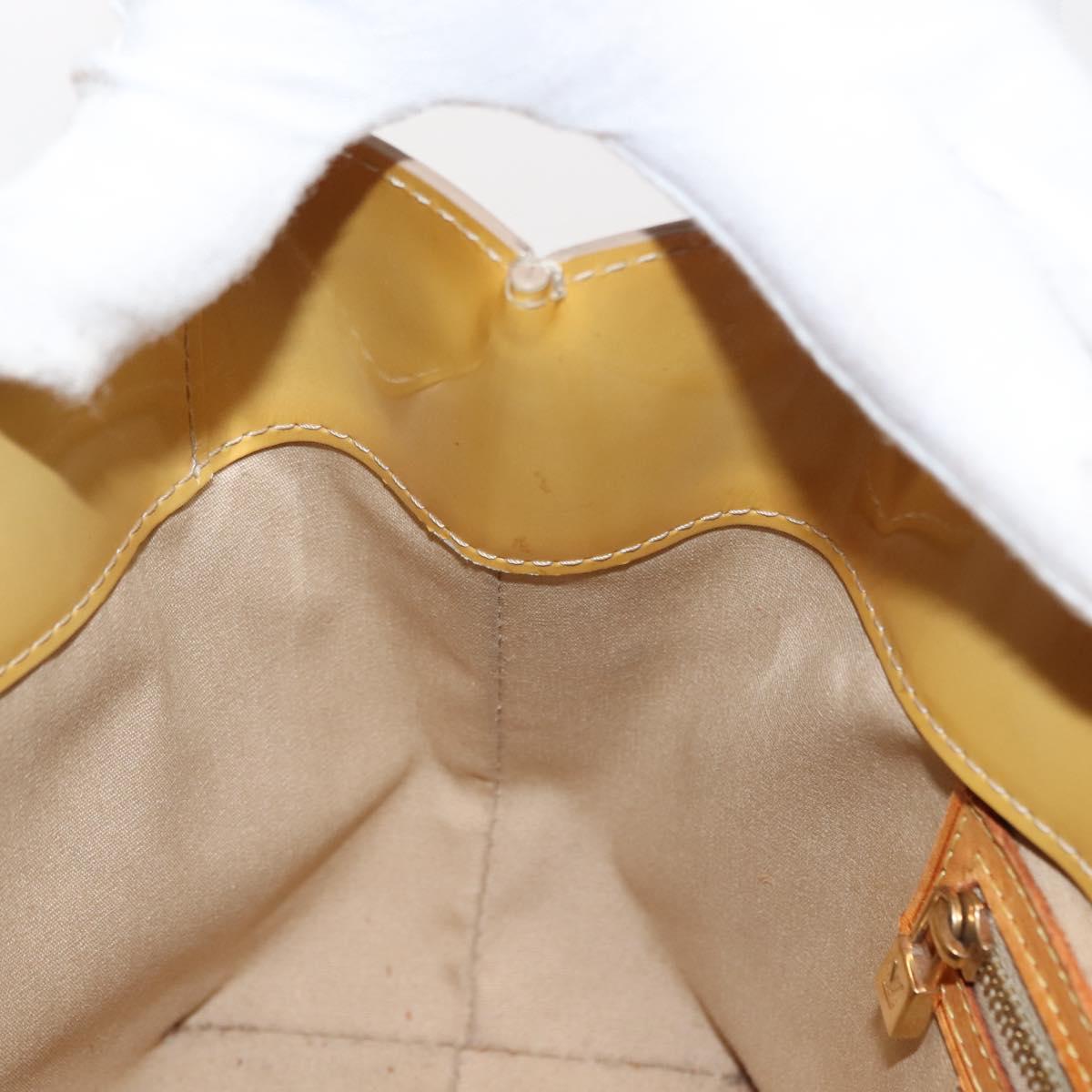 LOUIS VUITTON Monogram Vernis Reade PM Hand Bag Beige M91334 LV Auth 148128