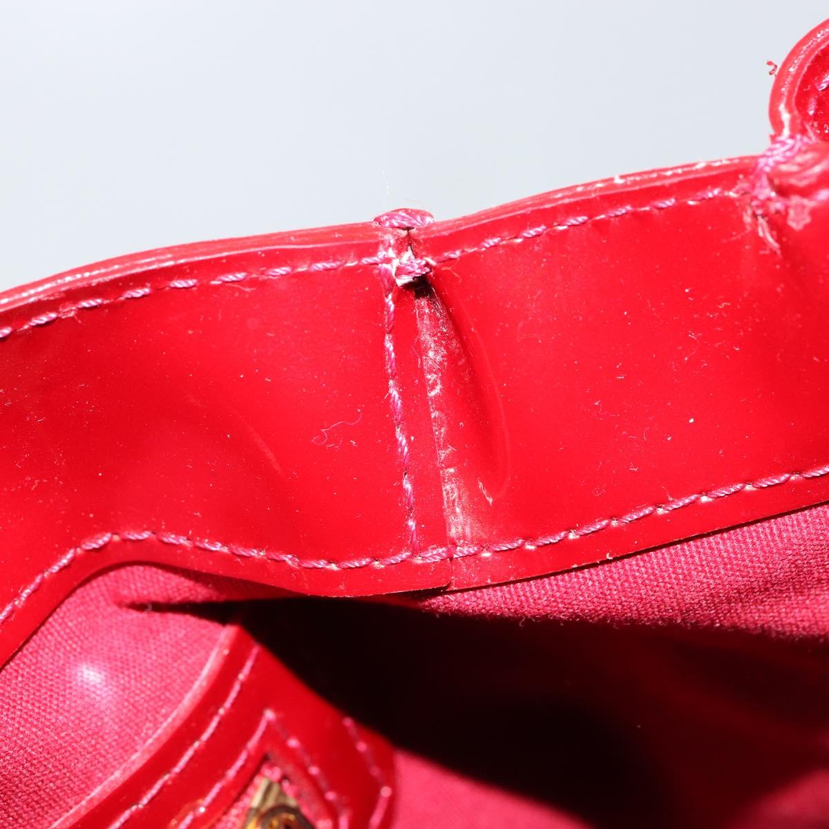 LOUIS VUITTON Monogram Vernis Wilshire PM Bag Pomme D'amour M93642 Auth 148130